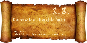 Keresztes Benjámin névjegykártya