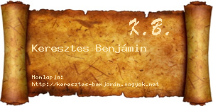 Keresztes Benjámin névjegykártya